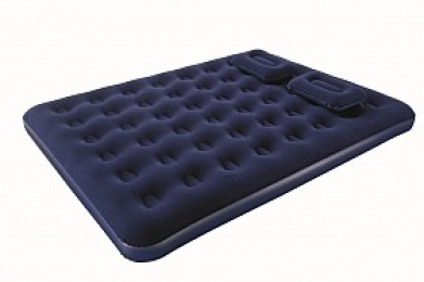 BW Надувной матрас Flocked Air Bed With Air Pump(Queen) 203х152х22 см с ручным насосом и 2 подушками