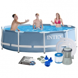Каркасный бассейн Intex Prism Frame 305*76 см, фильтр-насос