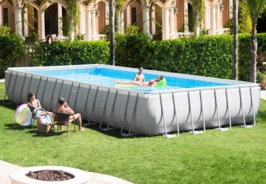 Самый большой каркасный прямоугольный бассейн Intex 975х488х132 см